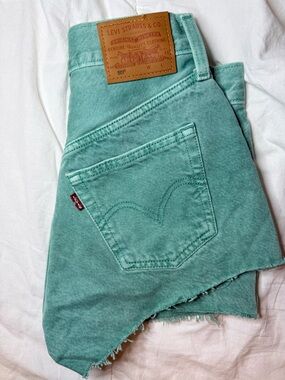 Premium Levi's Women's Mint Green Denim Jeans